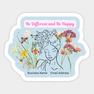 Flower and woman Sticker